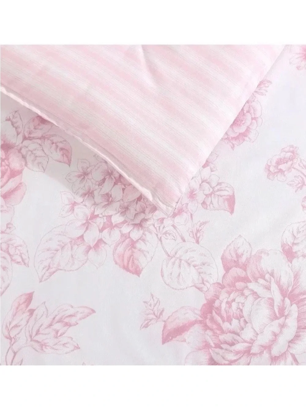 Laura Ashley Delphine Twin XL Pink Floral Reversible Comforter Set 2pc NWT